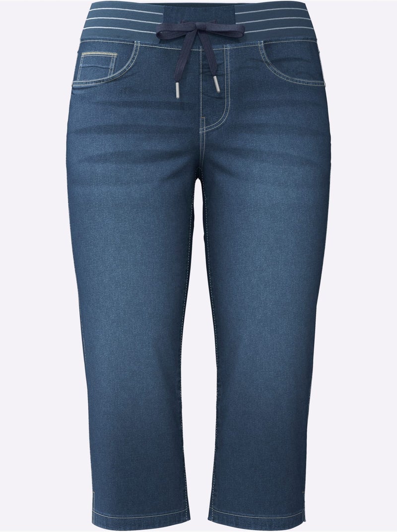 Corsaire En Jean Qualité Coton Doux Sur La Peau - Taille Standard - Witt Bleu jean - Kiabi