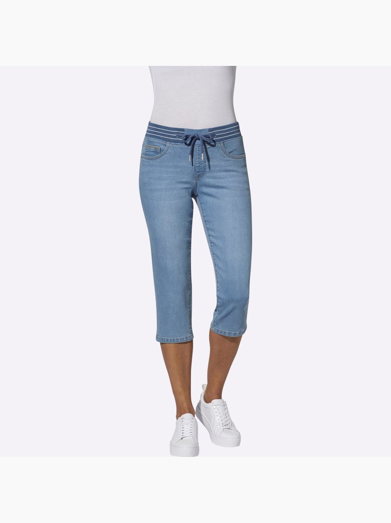 Corsaire En Jean Qualité Coton Doux Sur La Peau - Taille Standard - Witt Bleu - Kiabi