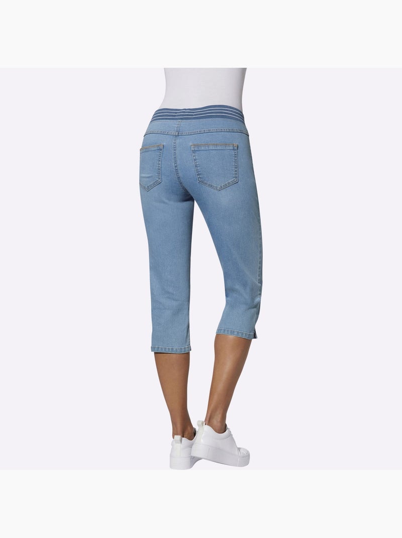 Corsaire En Jean Qualité Coton Doux Sur La Peau - Taille Standard - Witt Bleu - Kiabi