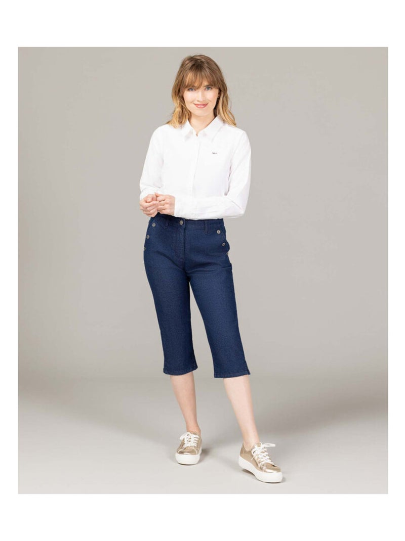 Corsaire Femme jean clair Bleu denim - Kiabi