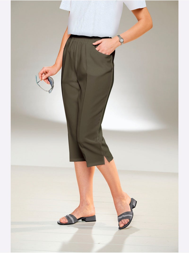 Corsaire Idéal Pour L'été - Taille Standard - Moda Vilona Kaki - Kiabi