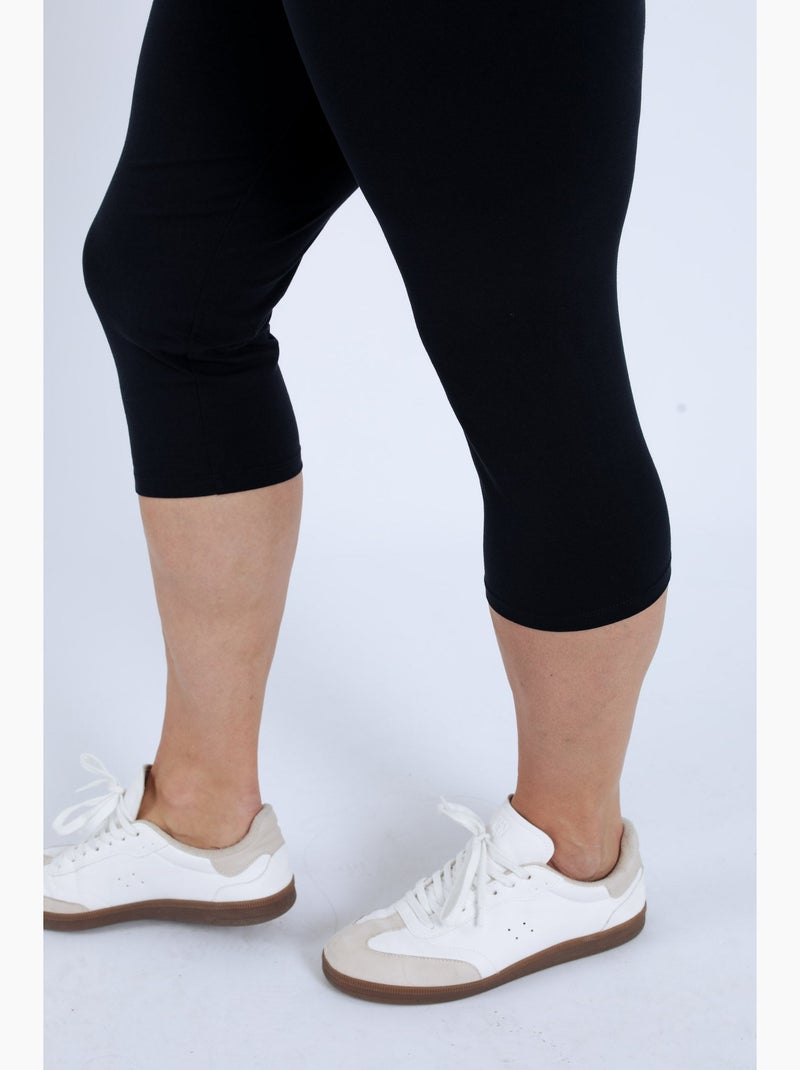 Corsaire legging en coton uni PAPRIKA Blanc - Kiabi