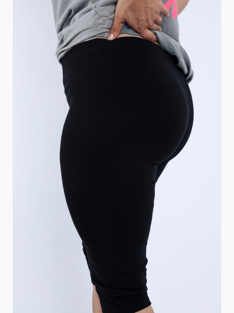 Corsaire legging en coton uni PAPRIKA Bleu marine - Kiabi