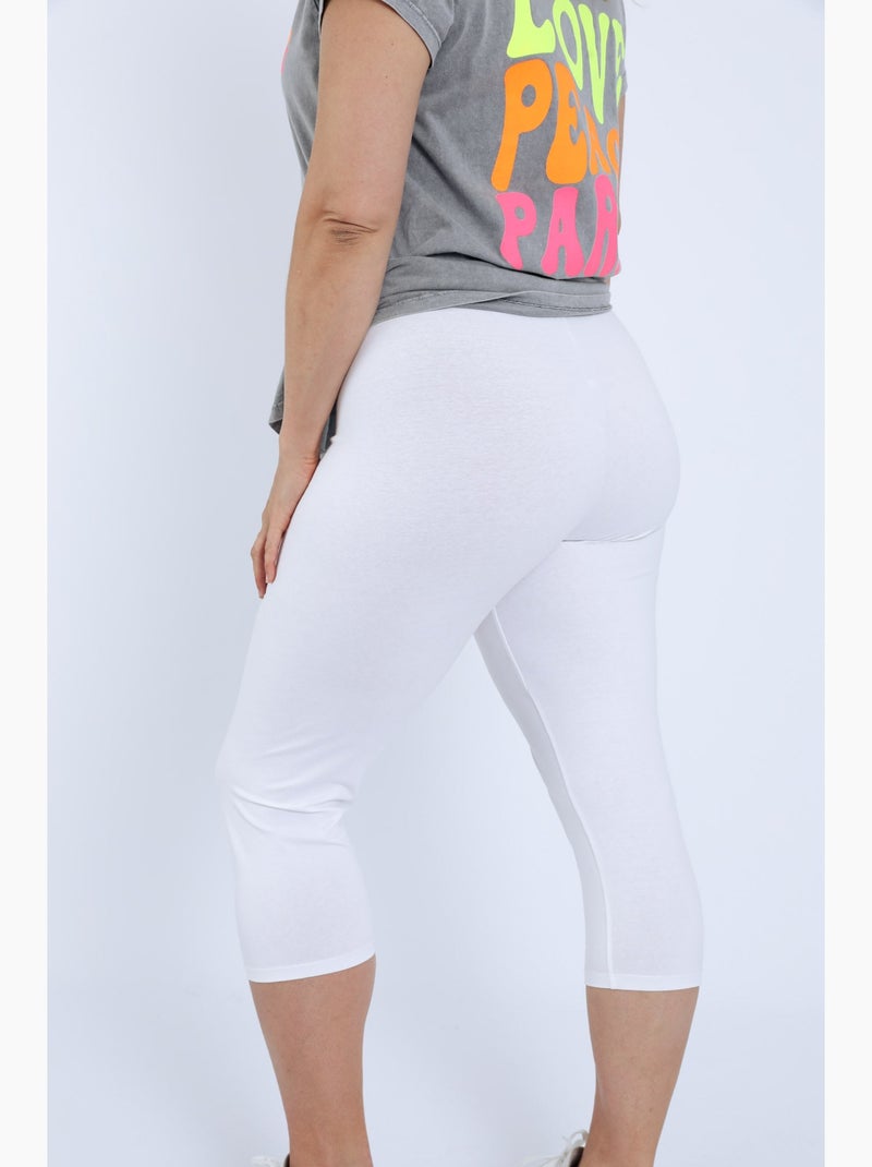 Corsaire legging en coton uni PAPRIKA Noir - Kiabi