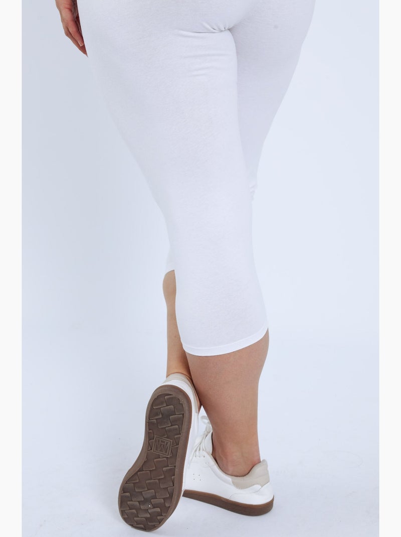 Corsaire legging en coton uni PAPRIKA Noir - Kiabi