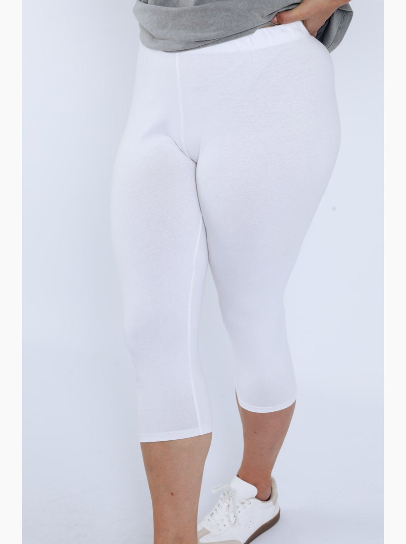Corsaire legging en coton uni PAPRIKA Noir - Kiabi