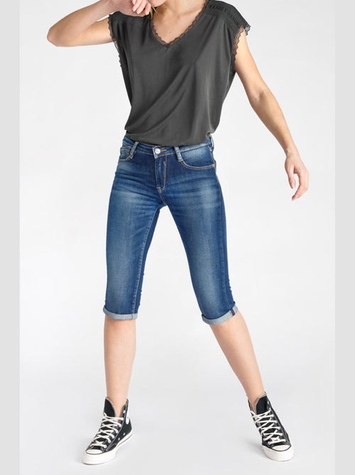 Corsaire MANDY pantacourt en jeans 'Le Temps Des Cerises' - Kiabi