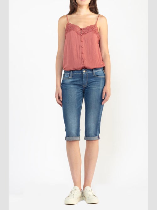 Corsaire MERMOZ pantacourt en jeans 'Le Temps Des Cerises' - Kiabi