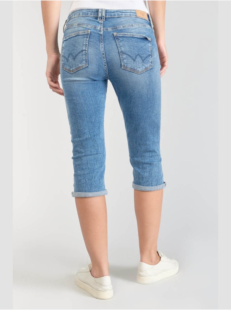 Corsaire ORIOL pantacourt en jeans 'Le Temps Des Cerises' Bleu - Kiabi