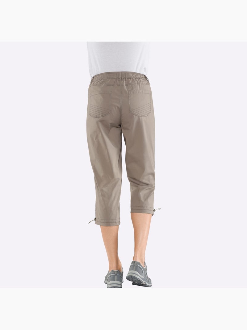 Corsaire Qualité Coton - Taille Courte - Witt Gris taupe - Kiabi