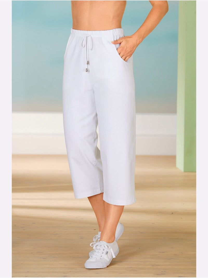 Corsaire Qualité Extensible - Taille Standard - Moda Vilona Blanc - Kiabi