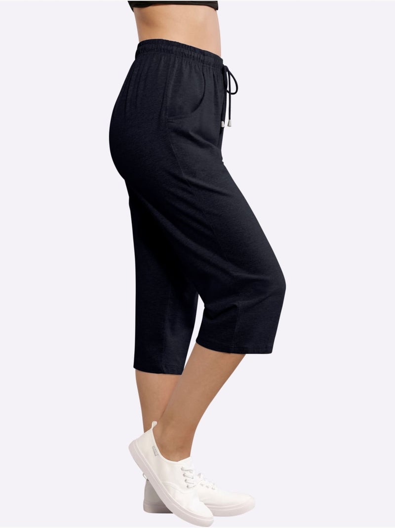 Corsaire Qualité Extensible - Taille Standard - Moda Vilona Bleu marine - Kiabi
