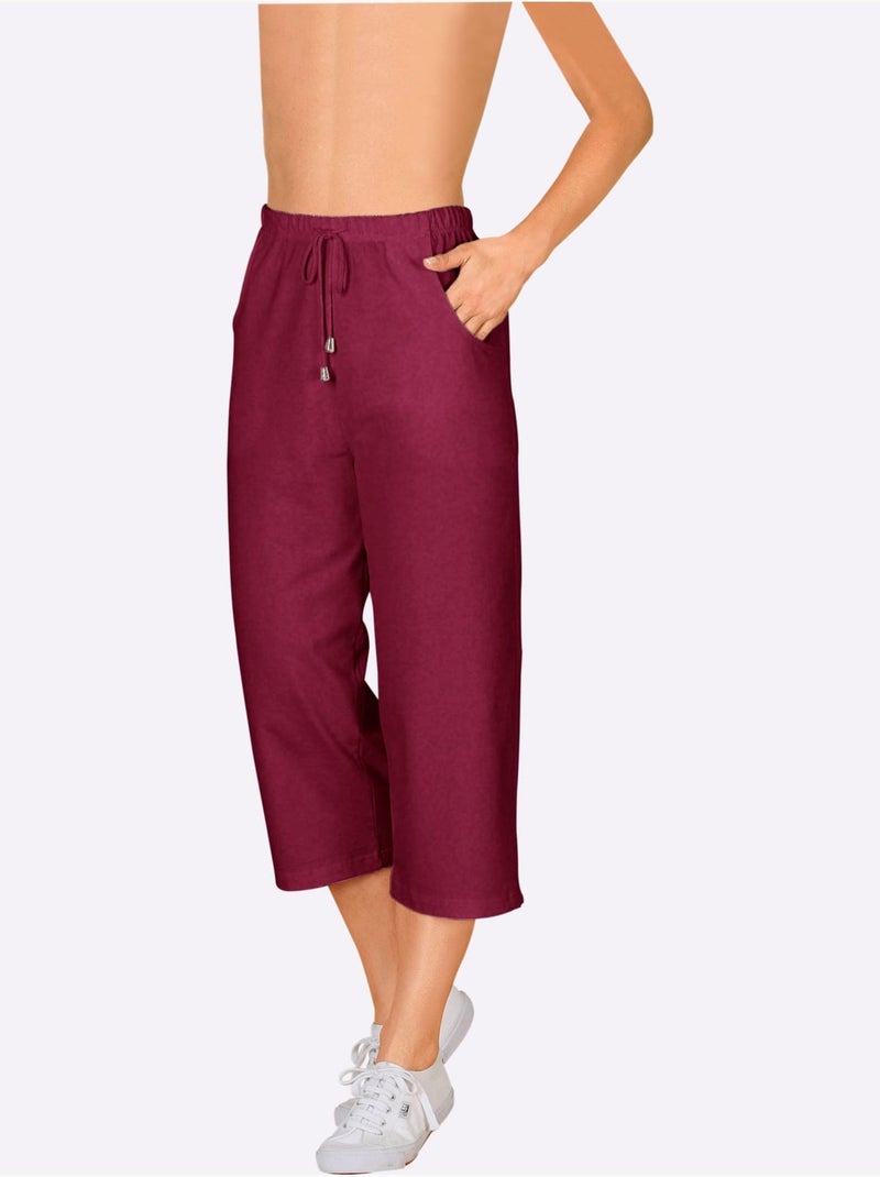 Corsaire Qualité Extensible - Taille Standard - Moda Vilona Bordeaux - Kiabi