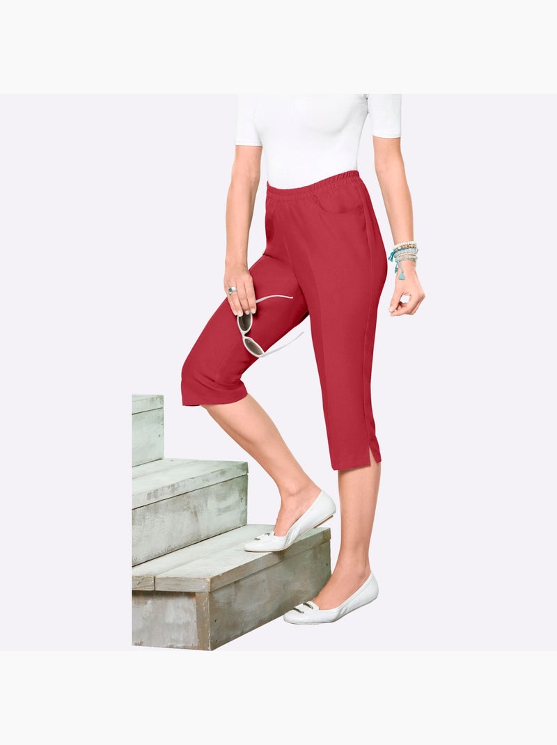 Corsaire sport avec ceinture élastique et poches arrondies - taille standard - moda vilona Rouge - Kiabi