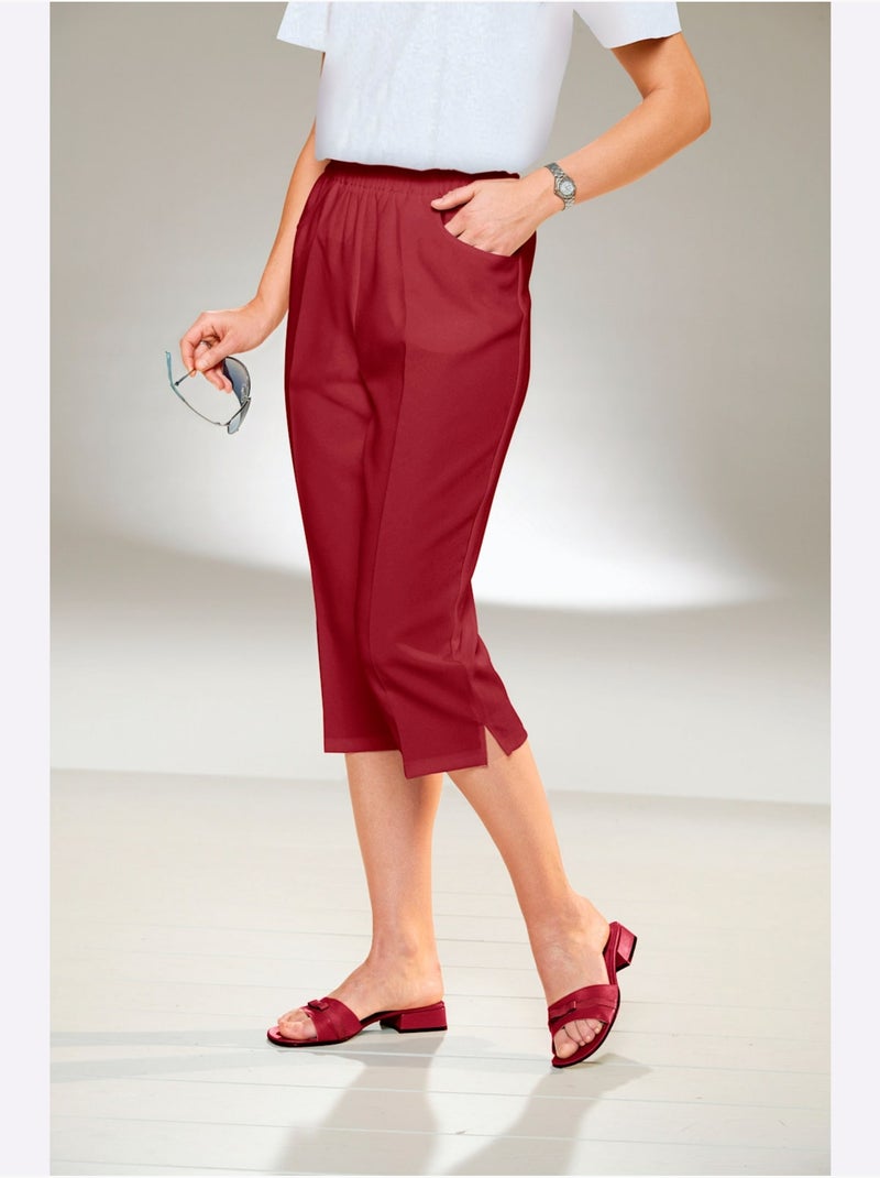 Corsaire sport avec ceinture élastique et poches arrondies - taille standard - moda vilona Rouge - Kiabi