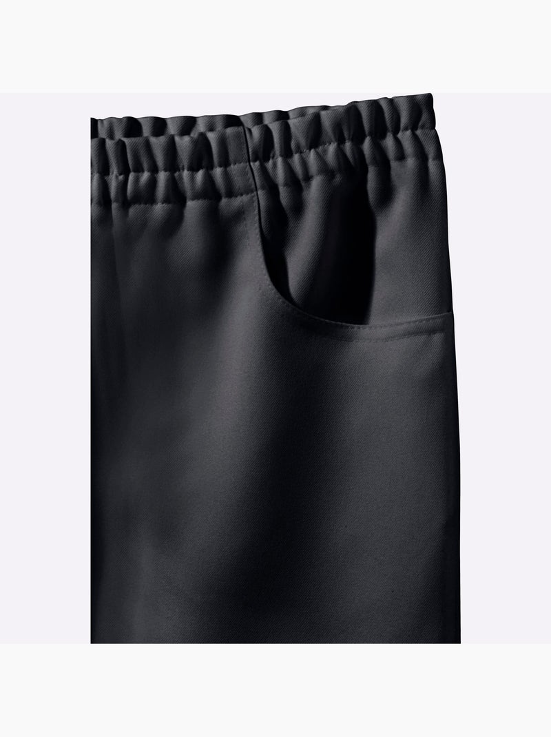 Corsaire sport avec plis repassés et ceinture élastique - Taille standard - Moda Vilona Noir - Kiabi