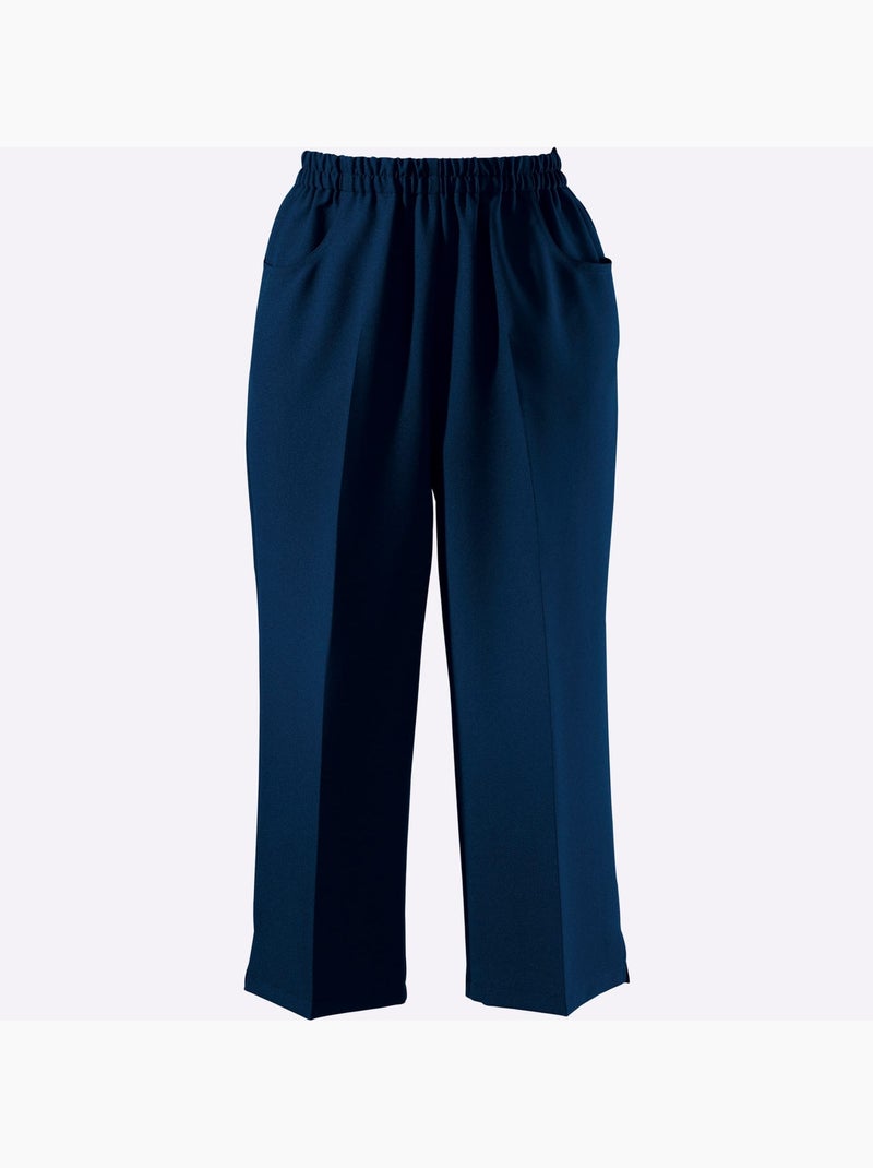 Corsaire sport avec plis repassés et poches arrondies - taille standard - moda vilona Bleu marine - Kiabi