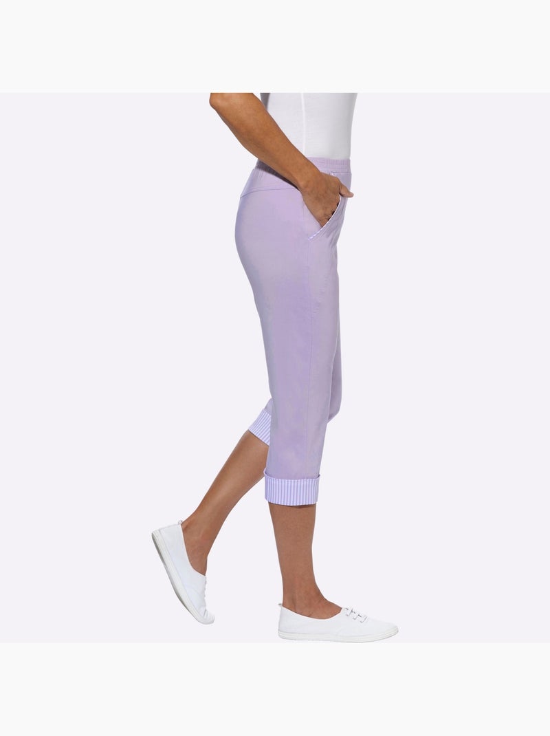 Corsaire sportif avec ceinture élastique et poches décoratives - Taille standard - Witt Parme - Kiabi
