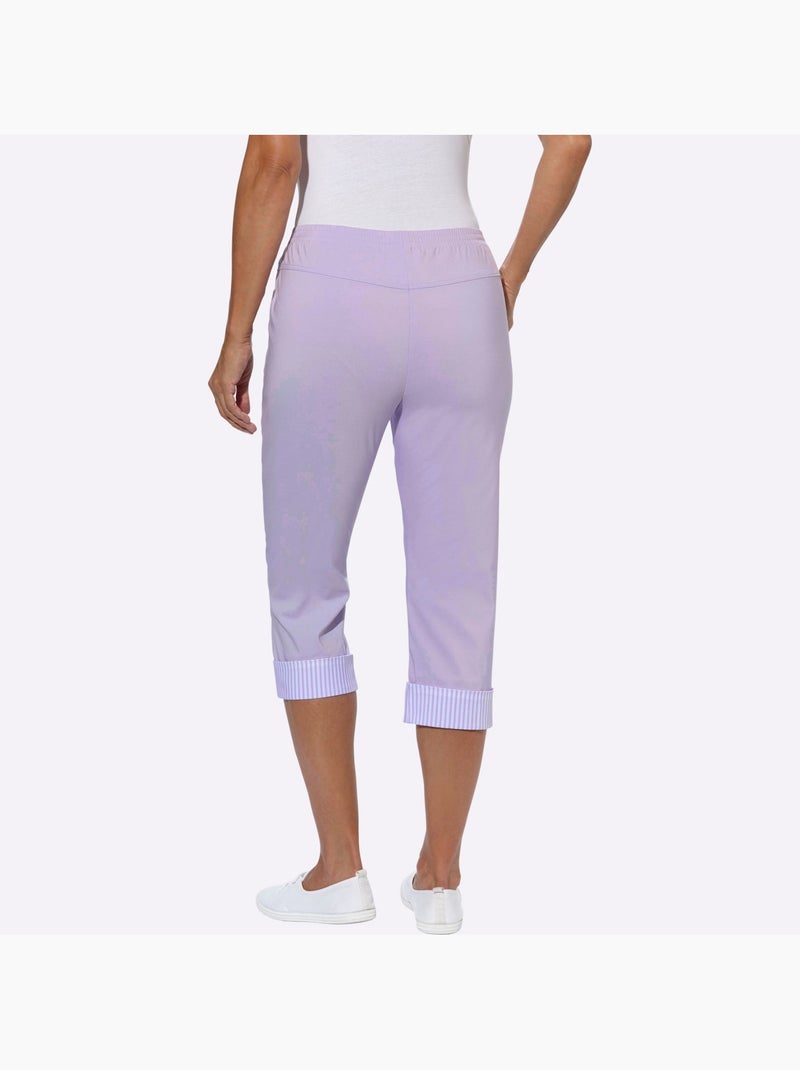Corsaire sportif avec ceinture élastique et poches décoratives - Taille standard - Witt Parme - Kiabi