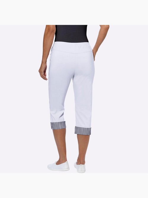 Corsaire sportif avec ceinture élastique et rayures décoratives - Taille standard - Witt - Kiabi