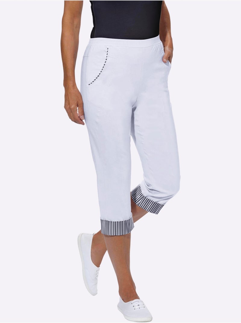 Corsaire Tricoté - Taille Standard - Witt Blanc - Kiabi