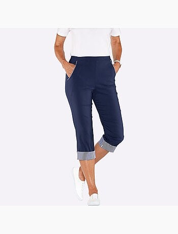 Corsaire tricoté avec ceinture élastique et rayures décoratives - Taille standard - Witt