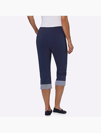 Corsaire tricoté avec ceinture élastique et rayures décoratives - Taille standard - Witt