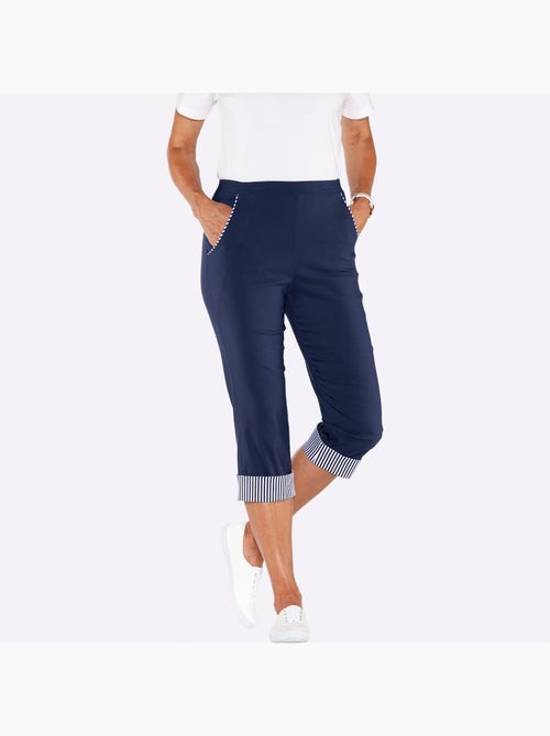 Corsaire tricoté avec ceinture élastique et rayures décoratives - Taille standard - Witt - Kiabi