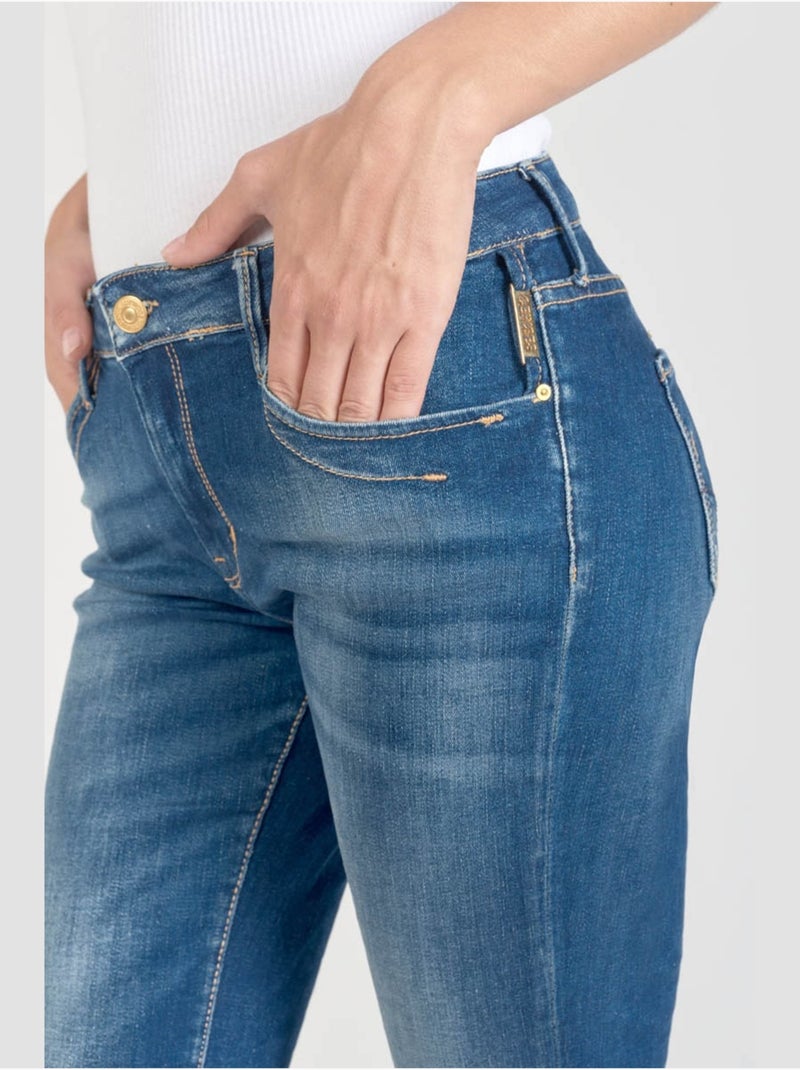 Corsaire VALLON pantacourt en jeans 'Le Temps Des Cerises' Bleu - Kiabi