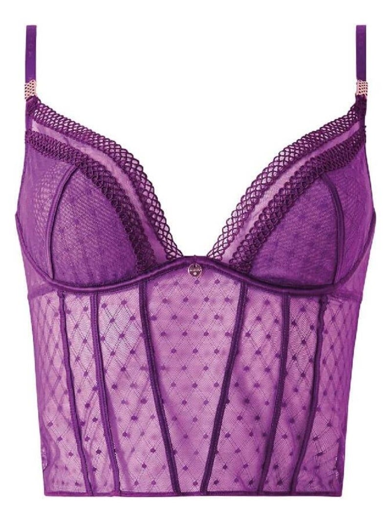 Corset armatures CLEO - Morgan Lingerie Violet - Kiabi