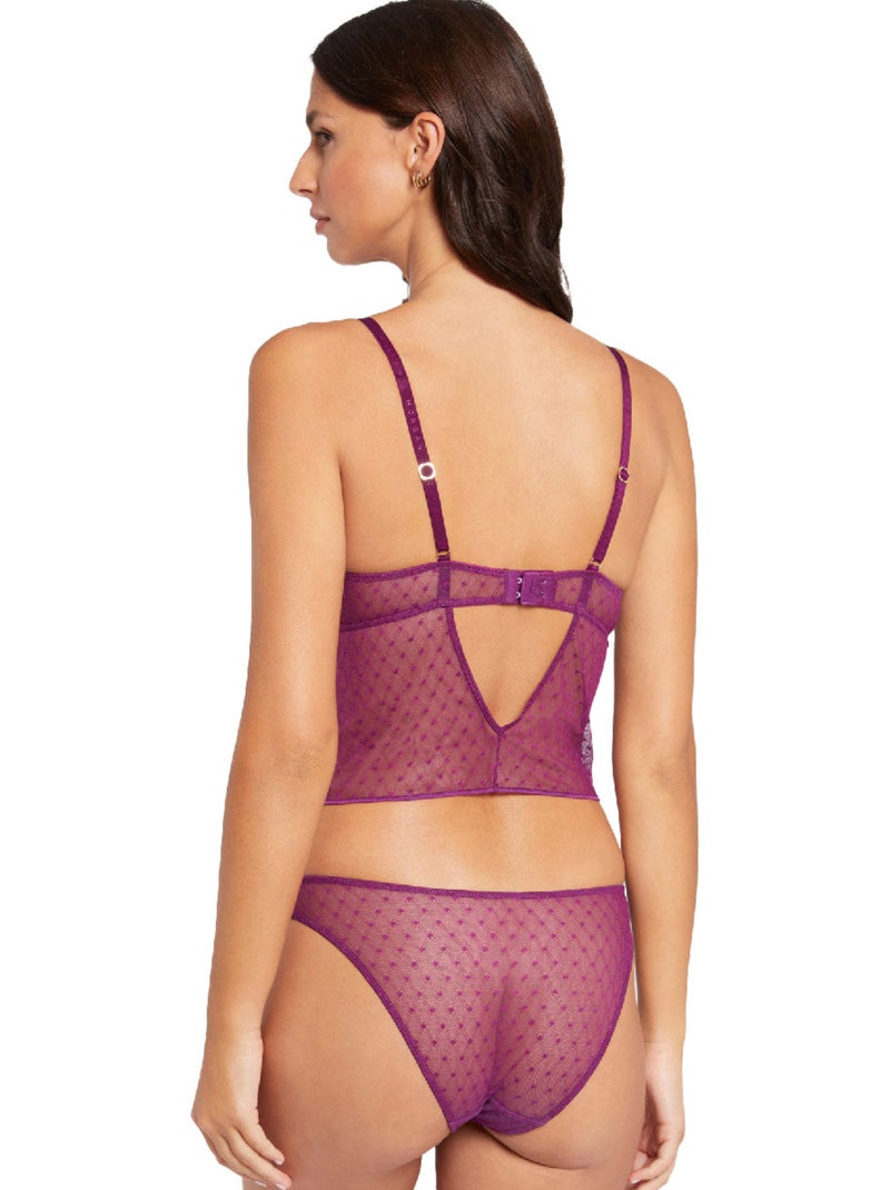 Corset armatures CLEO - Morgan Lingerie Violet - Kiabi