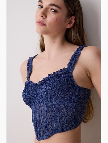 Corset en dentelle crinkle penti
