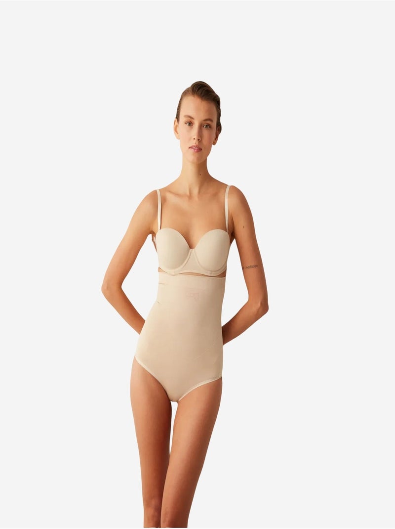 Corset slip sans coutures penti Beige argile - Kiabi