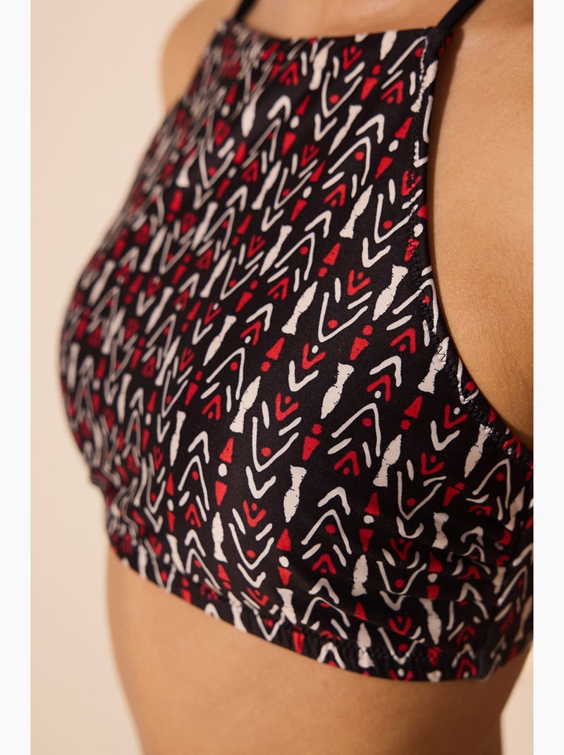 Corus haut de bikini dos-nu penti Noir Blanc - Kiabi