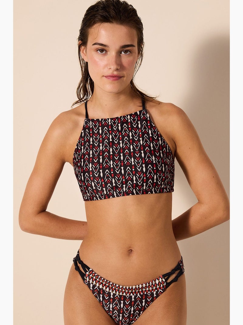 Corus haut de bikini dos-nu penti Noir Blanc - Kiabi