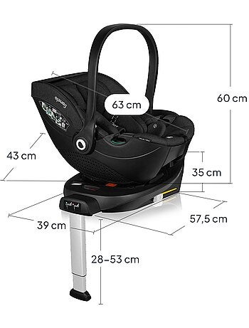 Cosi 360° ISOFIX LIONELO Moxie i-Size Set - Légère - 40-87cm - Tissu de bambou naturel