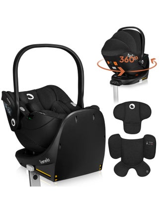 Cosi 360° ISOFIX LIONELO Moxie i-Size Set - Légère - 40-87cm - Tissu de bambou naturel
