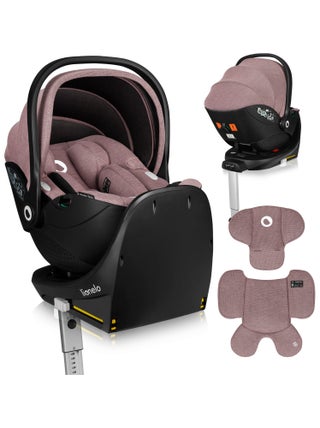 Cosi 360° ISOFIX LIONELO Moxie i-Size Set - Légère - 40-87cm - Tissu de bambou naturel