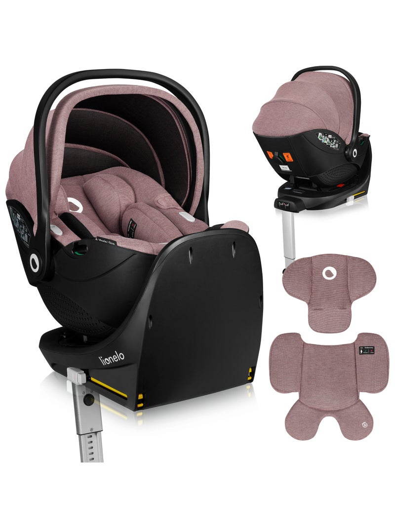 Cosi 360° ISOFIX LIONELO Moxie i-Size Set - Légère - 40-87cm - Tissu de bambou naturel Rose - Kiabi