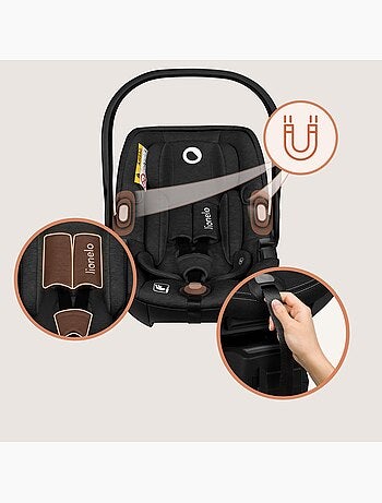 Cosi 360? ISOFIX LIONELO Moxie i-Size Set - L?g?re - 40-87cm - Tissu de bambou naturel