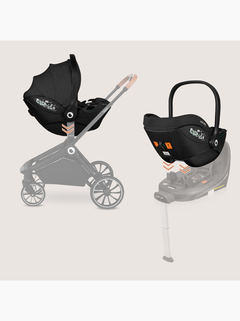 Cosi 360? ISOFIX LIONELO Moxie i-Size Set - L?g?re - 40-87cm - Tissu de bambou naturel Noir - Kiabi