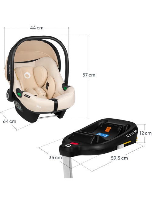 Cosi avec base ISOFIX - LIONELO Astrid i-Size - ADAC Récompense - Légère - Siège-auto 40-87 cm - Kiabi Cosi avec base ISOFIX - LIONELO Astrid i-Size - ADAC Récompense - Légère - Siège-auto 40-87 cm - Kiabi