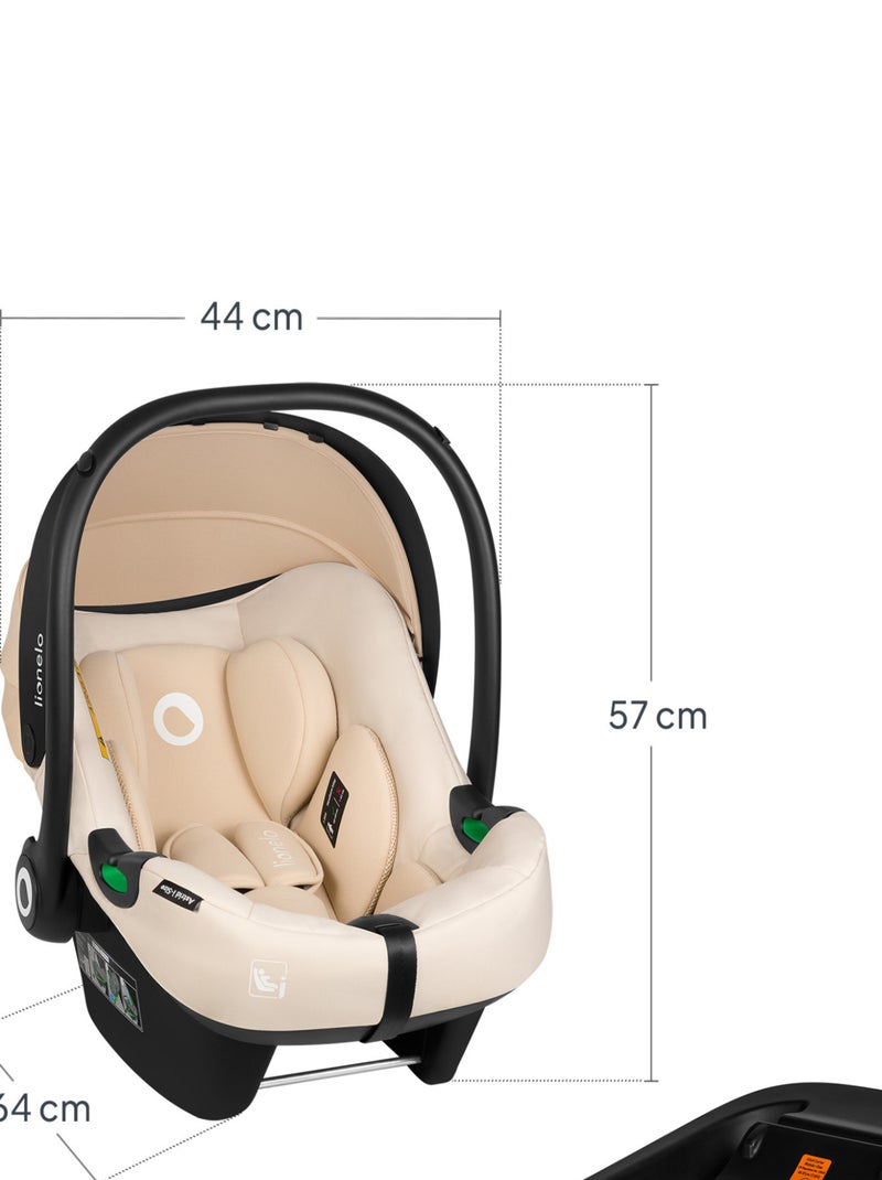Cosi avec base ISOFIX - LIONELO Astrid i-Size - ADAC Récompense - Légère - Siège-auto 40-87 cm Beige - Kiabi