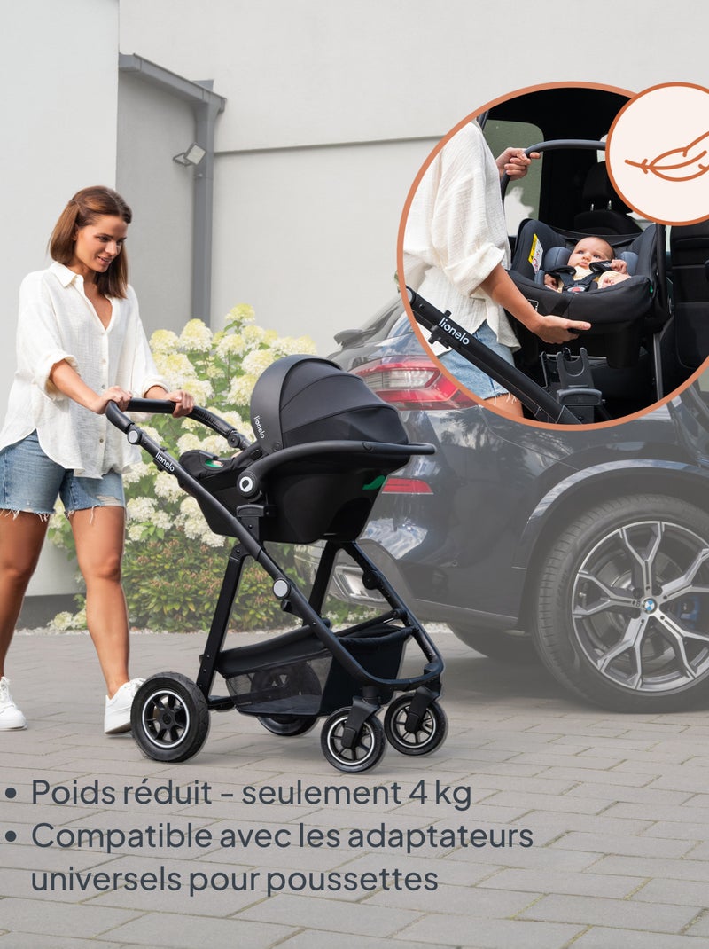 Cosi avec base ISOFIX - LIONELO Astrid i-Size - ADAC Récompense - Légère - Siège-auto 40-87 cm Noir - Kiabi