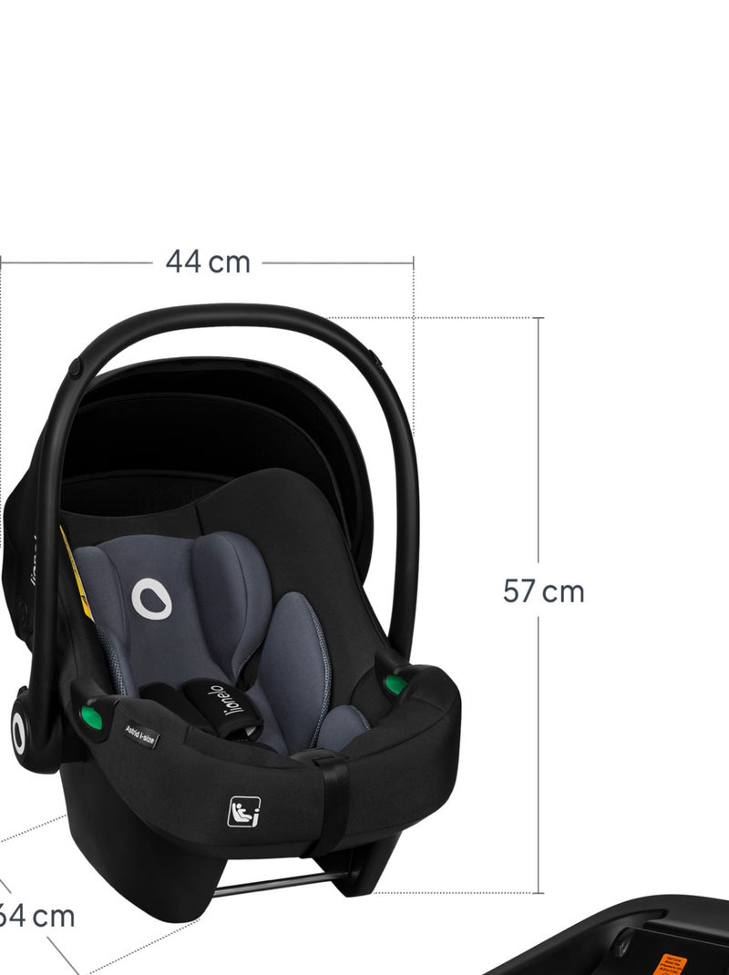 Cosi avec base ISOFIX - LIONELO Astrid i-Size - ADAC Récompense - Légère - Siège-auto 40-87 cm Noir - Kiabi