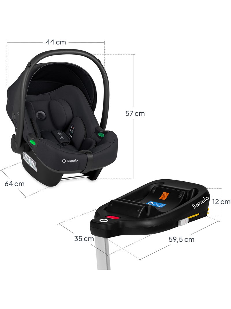 Cosi avec base ISOFIX - LIONELO Astrid i-Size - ADAC Récompense - Légère - Siège-auto 40-87 cm Noir Noir - Kiabi