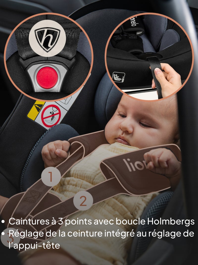 Cosi avec base ISOFIX - LIONELO Astrid i-Size - ADAC Récompense - Légère - Siège-auto 40-87 cm Vert - Kiabi