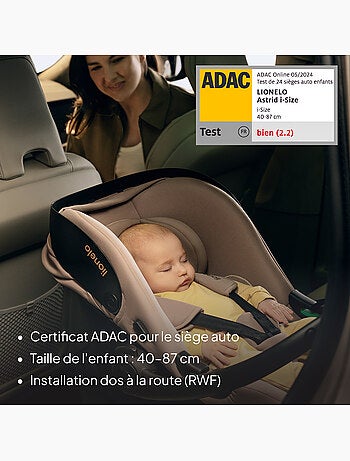 Cosi avec base isofix 180° - lionelo astrid i-size - adac récompense - légère - siège-auto 40-87 cm