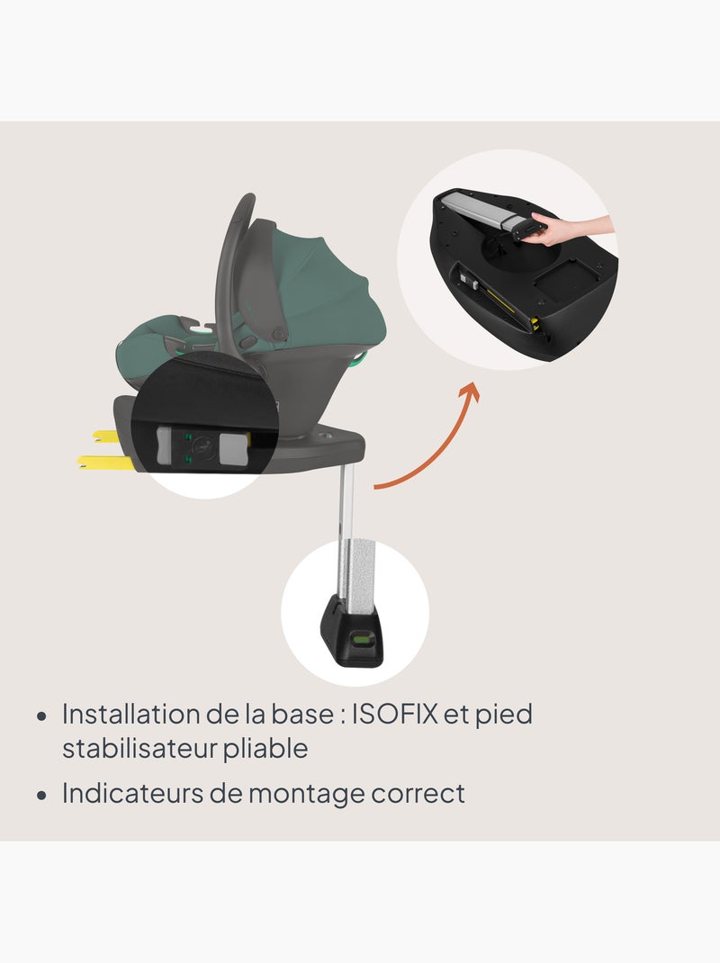 Cosi avec base isofix 180° - lionelo astrid i-size - adac récompense - légère - siège-auto 40-87 cm Vert - Kiabi