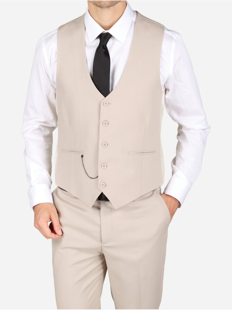 Costume 3 pièces - leader mode Beige - Kiabi